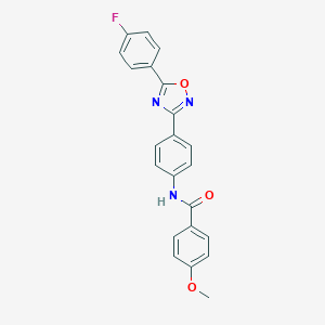 molecular formula C22H16FN3O3 B283855 N-[4-[5-(4-fluorophenyl)-1,2,4-oxadiazol-3-yl]phenyl]-4-methoxybenzamide 