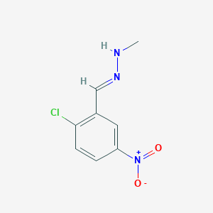 molecular formula C8H8ClN3O2 B2838571 (E)-1-[(2-chloro-5-nitrophenyl)methylidene]-2-methylhydrazine CAS No. 676483-76-4