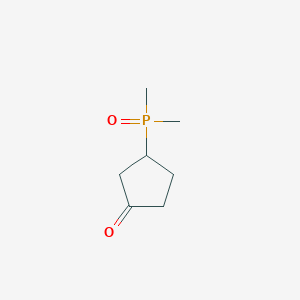 molecular formula C7H13O2P B2838573 3-Dimethylphosphorylcyclopentan-1-one CAS No. 2287341-95-9