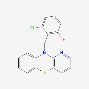 molecular formula C18H12ClFN2S B2838579 10-(2-chloro-6-fluorobenzyl)-10H-pyrido[3,2-b][1,4]benzothiazine CAS No. 477873-02-2