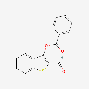 molecular formula C16H10O3S B2838585 (2-Formyl-1-benzothiophen-3-yl) benzoate CAS No. 325822-42-2