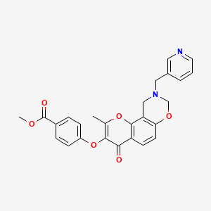 Methyl 4-((2-methyl-4-oxo-9-(pyridin-3-ylmethyl)-4,8,9,10-tetrahydrochromeno[8,7-e][1,3]oxazin-3-yl)oxy)benzoate