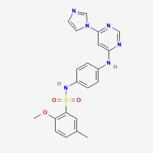 N-(4-((6-(1H-imidazol-1-yl)pyrimidin-4-yl)amino)phenyl)-2-methoxy-5-methylbenzenesulfonamide