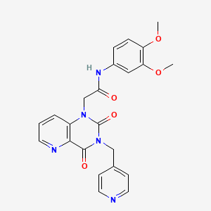 molecular formula C23H21N5O5 B2838610 N-(3,4-dimethoxyphenyl)-2-(2,4-dioxo-3-(pyridin-4-ylmethyl)-3,4-dihydropyrido[3,2-d]pyrimidin-1(2H)-yl)acetamide CAS No. 941902-54-1