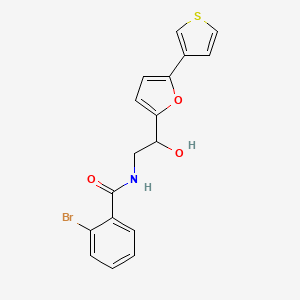 molecular formula C17H14BrNO3S B2838611 2-bromo-N-(2-hydroxy-2-(5-(thiophen-3-yl)furan-2-yl)ethyl)benzamide CAS No. 2034490-29-2