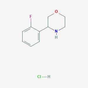 molecular formula C10H13ClFNO B2838615 3-(2-Fluorophenyl)morpholine hcl CAS No. 2416234-20-1