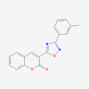 molecular formula C18H12N2O3 B283863 3-[3-(3-methylphenyl)-1,2,4-oxadiazol-5-yl]-2H-chromen-2-one 