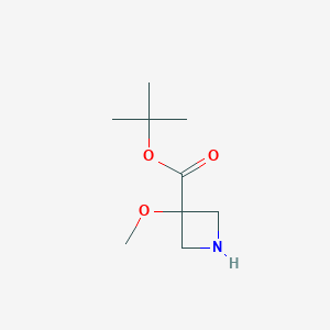 molecular formula C9H17NO3 B2838630 Tert-butyl 3-methoxyazetidine-3-carboxylate CAS No. 2287271-60-5