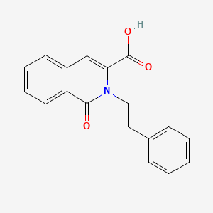 molecular formula C18H15NO3 B2838638 1-Oxo-2-phenethyl-1,2-dihydroisoquinoline-3-carboxylic acid CAS No. 933203-37-3