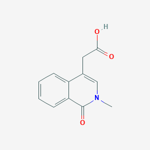 molecular formula C12H11NO3 B2838642 2-(2-甲基-1-氧代异喹啉-4-基)乙酸 CAS No. 332886-33-6