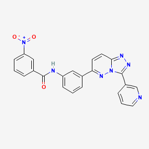 molecular formula C23H15N7O3 B2838650 3-nitro-N-(3-(3-(pyridin-3-yl)-[1,2,4]triazolo[4,3-b]pyridazin-6-yl)phenyl)benzamide CAS No. 891115-06-3