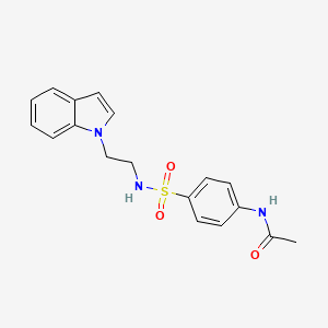 molecular formula C18H19N3O3S B2838656 N-[4-(2-indol-1-ylethylsulfamoyl)phenyl]acetamide CAS No. 689265-26-7