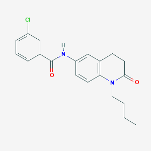 molecular formula C20H21ClN2O2 B2838657 N-(1-丁基-2-氧代-1,2,3,4-四氢喹啉-6-基)-3-氯苯甲酰胺 CAS No. 955221-64-4