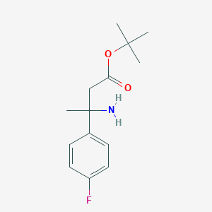 molecular formula C14H20FNO2 B2838663 Tert-butyl 3-amino-3-(4-fluorophenyl)butanoate CAS No. 2248371-59-5