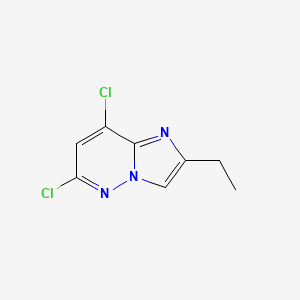 molecular formula C8H7Cl2N3 B2838683 6,8-Dichloro-2-ethylimidazo[1,2-b]pyridazine CAS No. 2253640-76-3