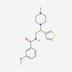 3-methoxy-N-(2-(4-methylpiperazin-1-yl)-2-(thiophen-3-yl)ethyl)benzamide