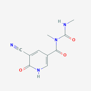 molecular formula C10H10N4O3 B2838691 1-(5-Cyano-6-oxo-1,6-dihydropyridine-3-carbonyl)-1,3-dimethylurea CAS No. 929975-35-9