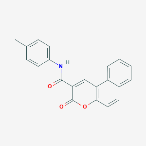 molecular formula C21H15NO3 B2838693 3-oxo-N-(p-tolyl)-3H-benzo[f]chromene-2-carboxamide CAS No. 64468-31-1