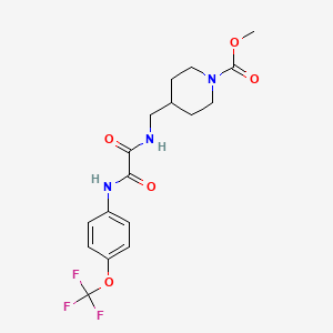 molecular formula C17H20F3N3O5 B2838709 甲基 4-((2-氧代-2-((4-(三氟甲氧基)苯基)氨基)乙酰氨基)甲基)哌啶-1-羧酸酯 CAS No. 1234803-34-9