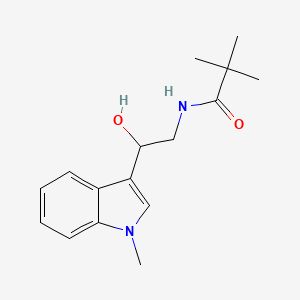 B2838712 N-(2-hydroxy-2-(1-methyl-1H-indol-3-yl)ethyl)pivalamide CAS No. 1448125-41-4