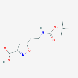 5-[2-[(2-Methylpropan-2-yl)oxycarbonylamino]ethyl]-1,2-oxazole-3-carboxylic acid