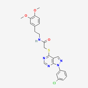 2-((1-(3-chlorophenyl)-1H-pyrazolo[3,4-d]pyrimidin-4-yl)thio)-N-(3,4-dimethoxyphenethyl)acetamide