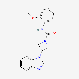molecular formula C22H26N4O2 B2838732 3-(2-tert-butyl-1H-1,3-benzodiazol-1-yl)-N-(2-methoxyphenyl)azetidine-1-carboxamide CAS No. 2415562-93-3