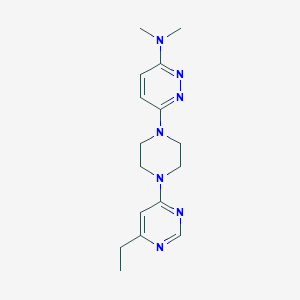 molecular formula C16H23N7 B2838735 6-[4-(6-Ethylpyrimidin-4-yl)piperazin-1-yl]-N,N-dimethylpyridazin-3-amine CAS No. 2415534-99-3