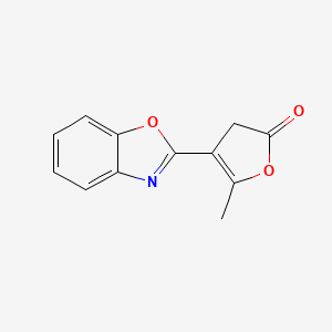molecular formula C12H9NO3 B2838750 4-(1,3-苯并噁唑-2-基)-5-甲基呋喃-2(3H)-酮 CAS No. 923189-35-9