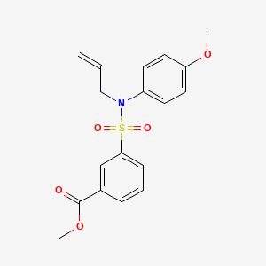 molecular formula C18H19NO5S B2838757 Methyl 3-[(4-methoxyphenyl)(prop-2-en-1-yl)sulfamoyl]benzoate CAS No. 380195-44-8