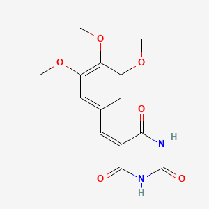 molecular formula C14H14N2O6 B2838760 5-(3,4,5-Trimethoxybenzylidene)barbituric acid CAS No. 49581-12-6