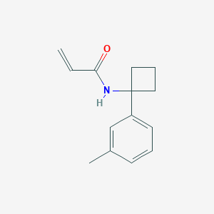 molecular formula C14H17NO B2838768 N-[1-(3-Methylphenyl)cyclobutyl]prop-2-enamide CAS No. 2176573-42-3