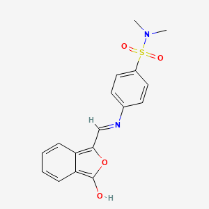 molecular formula C17H16N2O4S B2838772 (Z)-N,N-二甲基-4-((3-氧代异苯并呋喃-1(3H)-基亚甲基)氨基)苯磺酰胺 CAS No. 339008-28-5