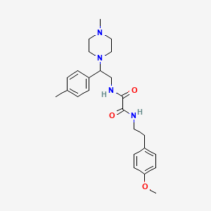 molecular formula C25H34N4O3 B2838782 N1-(4-methoxyphenethyl)-N2-(2-(4-methylpiperazin-1-yl)-2-(p-tolyl)ethyl)oxalamide CAS No. 898451-91-7