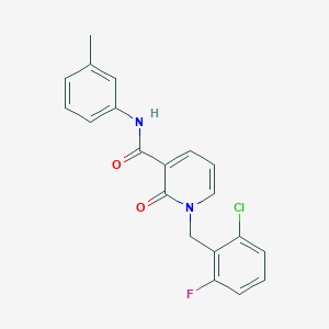 molecular formula C20H16ClFN2O2 B2838794 1-(2-chloro-6-fluorobenzyl)-2-oxo-N-(m-tolyl)-1,2-dihydropyridine-3-carboxamide CAS No. 946246-77-1