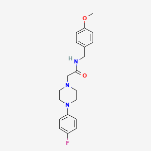 molecular formula C20H24FN3O2 B2838813 2-[4-(4-fluorophenyl)piperazino]-N-(4-methoxybenzyl)acetamide CAS No. 486457-24-3