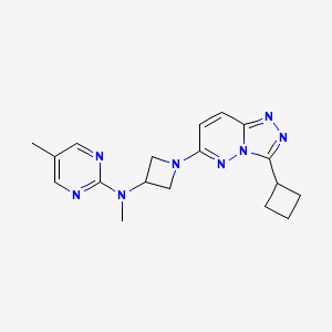 N-(1-{3-cyclobutyl-[1,2,4]triazolo[4,3-b]pyridazin-6-yl}azetidin-3-yl)-N,5-dimethylpyrimidin-2-amine