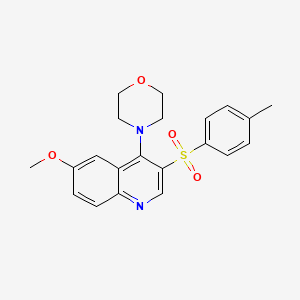molecular formula C21H22N2O4S B2838825 4-(6-Methoxy-3-tosylquinolin-4-yl)morpholine CAS No. 866866-32-2