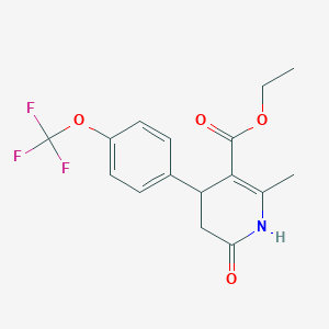 Ethyl 2-methyl-6-oxo-4-[4-(trifluoromethoxy)phenyl]-1,4,5,6-tetrahydro-3-pyridinecarboxylate