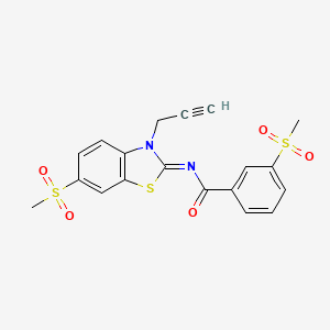 (Z)-3-(methylsulfonyl)-N-(6-(methylsulfonyl)-3-(prop-2-yn-1-yl)benzo[d]thiazol-2(3H)-ylidene)benzamide