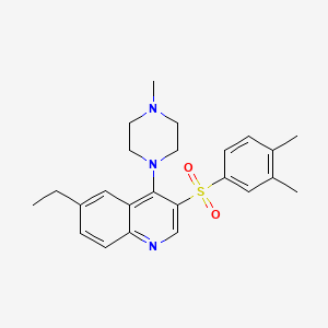 3-(3,4-Dimethylphenyl)sulfonyl-6-ethyl-4-(4-methylpiperazin-1-yl)quinoline