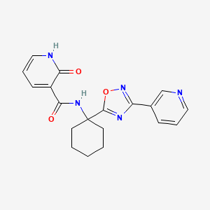 2-hydroxy-N-{1-[3-(pyridin-3-yl)-1,2,4-oxadiazol-5-yl]cyclohexyl}pyridine-3-carboxamide