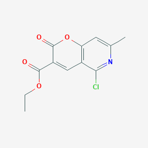 molecular formula C12H10ClNO4 B2838843 ethyl 5-chloro-7-methyl-2-oxo-2H-pyrano[3,2-c]pyridine-3-carboxylate CAS No. 1254830-70-0
