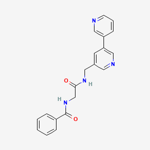 N-(2-(([3,3'-bipyridin]-5-ylmethyl)amino)-2-oxoethyl)benzamide