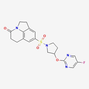 8-((3-((5-fluoropyrimidin-2-yl)oxy)pyrrolidin-1-yl)sulfonyl)-5,6-dihydro-1H-pyrrolo[3,2,1-ij]quinolin-4(2H)-one