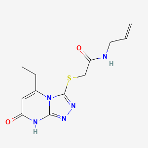 N-allyl-2-((5-ethyl-7-oxo-7,8-dihydro-[1,2,4]triazolo[4,3-a]pyrimidin-3-yl)thio)acetamide