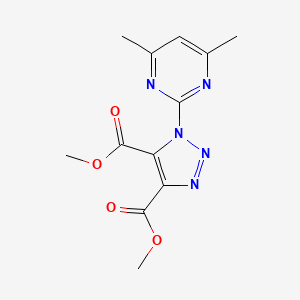 molecular formula C12H13N5O4 B2838851 dimethyl 1-(4,6-dimethyl-2-pyrimidinyl)-1H-1,2,3-triazole-4,5-dicarboxylate CAS No. 23951-57-7