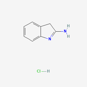 molecular formula C8H9ClN2 B2838864 2,3-dihydro-1H-indol-2-imine hydrochloride CAS No. 154224-27-8