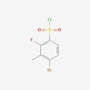 molecular formula C7H5BrClFO2S B2838865 4-Bromo-2-fluoro-3-methylbenzene-1-sulfonyl chloride CAS No. 1699542-31-8