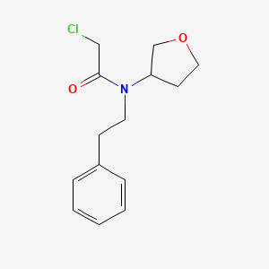 molecular formula C14H18ClNO2 B2838870 2-Chloro-N-(oxolan-3-yl)-N-(2-phenylethyl)acetamide CAS No. 2411202-35-0